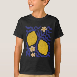 Zitronen Boho Floral Mediterrane Sommerferien T-Shirt