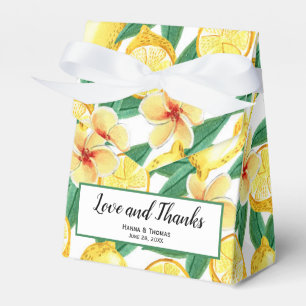 Zitronen Botanische Liebe und Dank Hochzeit Geschenkschachtel