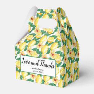 Zitronen Botanische Liebe und Dank Hochzeit Geschenkschachtel