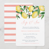 Zitronen Citrus Sip und Meet Baby Girl Party