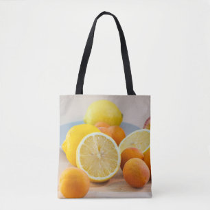 Zitronen Citrus Und Aprikosen Obst Essen Fotografi Tasche