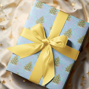 Zitronen dekorierter Weihnachtsbaum Zitronig Geschenkpapier