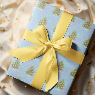 Zitronen dekorierter Weihnachtsbaum Zitronig Geschenkpapier