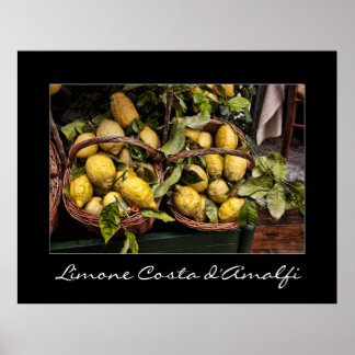 Zitronen der Amalfi Küste Italienisches Restaurant Poster