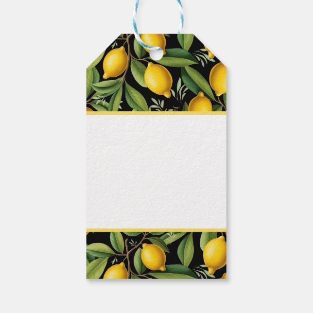 Zitronen der Küste von Amalfi Elegant Geschenkanhänger (Rückseite)