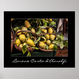 Zitronen des Amalfi-Küsten-Italiener-Restaurants Poster
