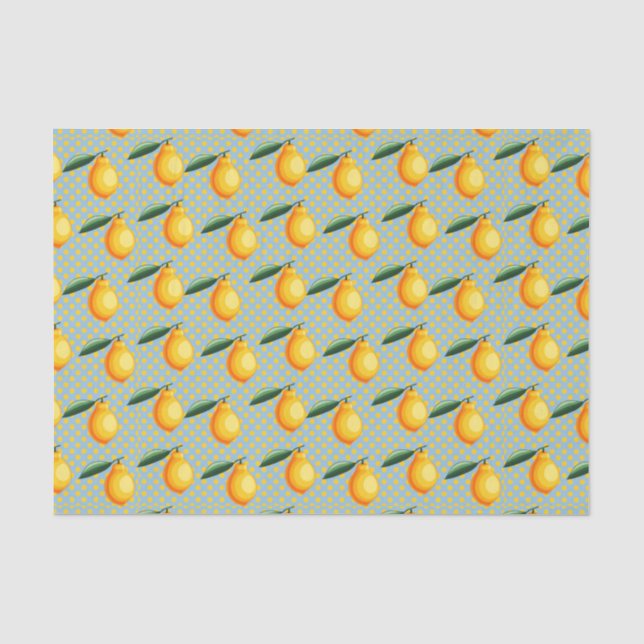 Zitronen (Design 10 Gelb/Orange Serie) Seidenpapier (Vorderseite)