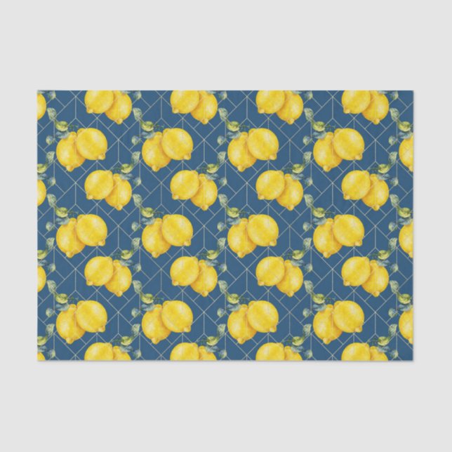 Zitronen (Design 42 Gelb/Orange Serie) Seidenpapier (Vorderseite)
