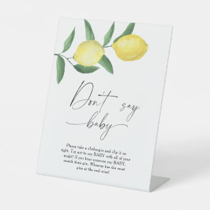 Zitronen - Don't say baby Poster Sockelschild