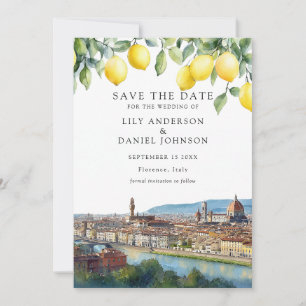 Zitronen Florenz Toskana Italien Hochzeit Save The Date
