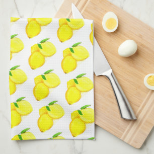 Zitronen Frucht Aquarell Küche Zitrus tropisch Geschirrtuch