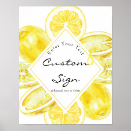 Zitronen Gelb | Zitrusfrüchte | Benutzerdefinierte Poster