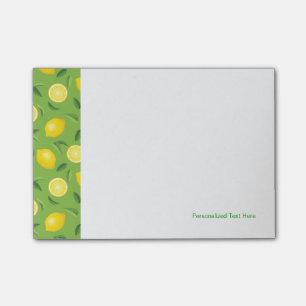 Zitronen-Hintergrund-Muster Post-it Klebezettel