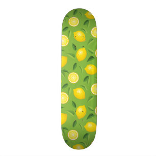 Zitronen-Hintergrund-Muster Skateboard