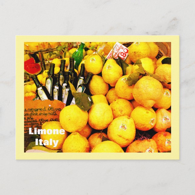Zitronen in Limone Italien Postkarte (Vorderseite)