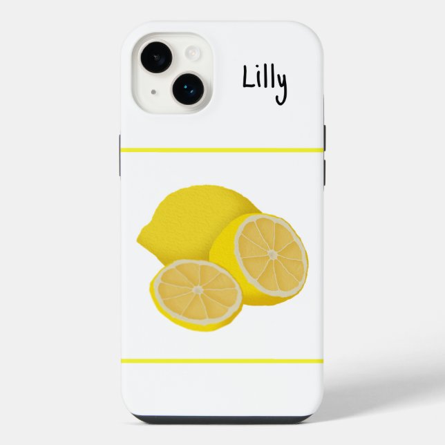 Zitronen iPhone 14 Plus Hülle (Rückseite)