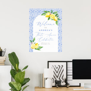 Zitronen-Italienisch Positano That's Amore Braut C Poster