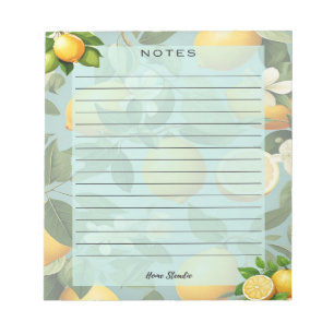 Zitronen-Lebens-Notizbuch Notizblock