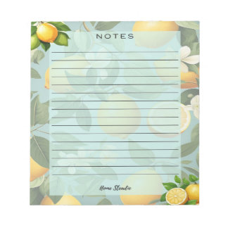 Zitronen-Lebens-Notizbuch Notizblock