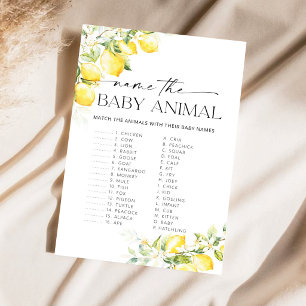Zitronen-Limonen Name das Baby-Tier Baby-Party-Spi
