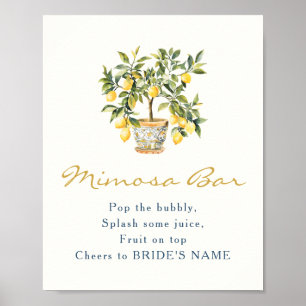 Zitronen Mimosa Bar Plakat