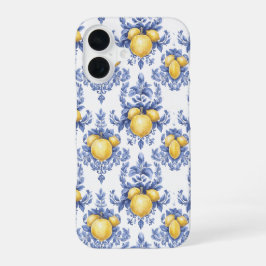 Zitronen-Mittelmeer-Zitrusmuster  iPhone 16 Hülle