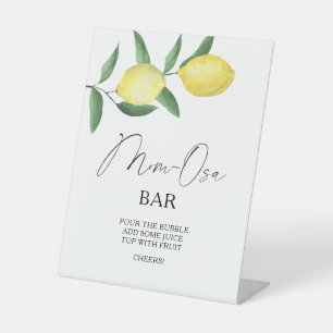 Zitronen - Mon-osa Bar Poster Sockelschild