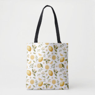 Zitronen- Muster- Aquarell Tasche