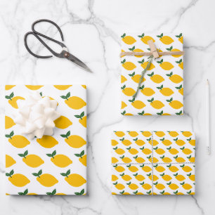Zitronen Muster Süße BENUTZERDEFINIERTE Brautparty Geschenkpapier Set