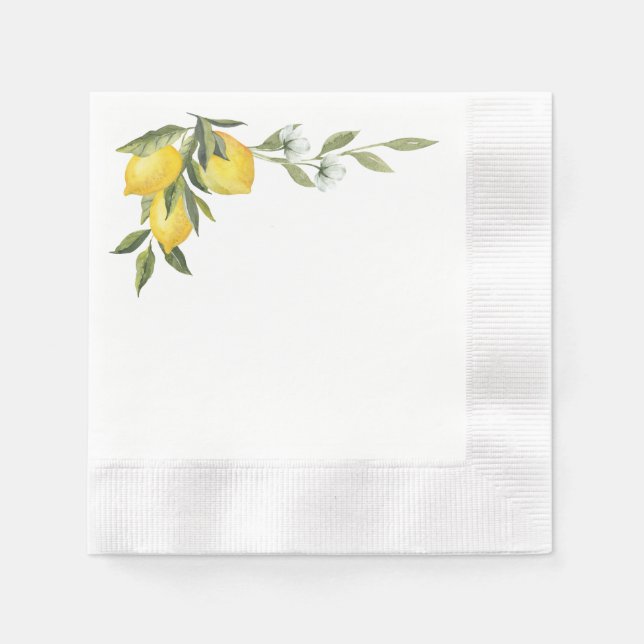 Zitronen-Papier-Serviette Serviette (Vorderseite)