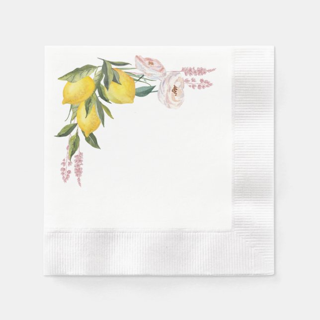 Zitronen-Papier-Serviette Serviette (Vorderseite)