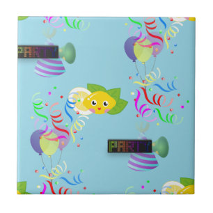 Zitronen-Party Fliese