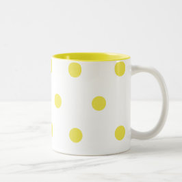 Zitronen-Punkte Zweifarbige Tasse