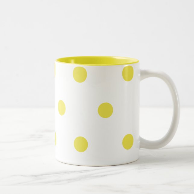 Zitronen-Punkte Zweifarbige Tasse (Rechts)