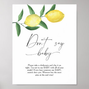 Zitronen - Sag kein Baby Poster