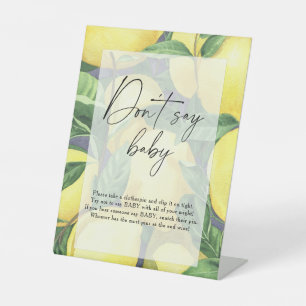 Zitronen - Sag kein Baby Poster Sockelschild