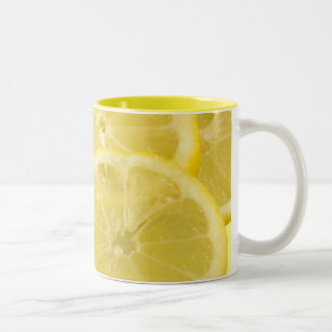 Zitronen-Scheiben Zweifarbige Tasse
