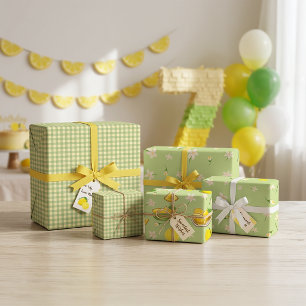 Zitronen-Sommer-Geschenkpapierbögen Geschenkpapier Set