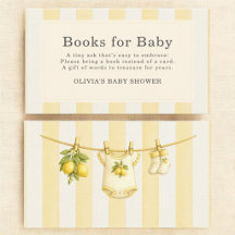 Zitronen-Stripes-Bücher Für Baby-Party