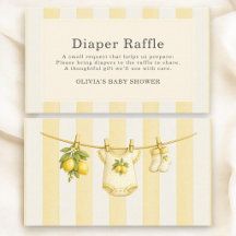 Zitronen-Stripes-Windel-Raffle-Baby-Party