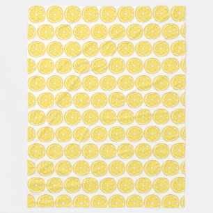 Zitronen themed Fleece-Wurfdecke Fleecedecke