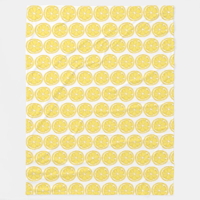 Zitronen themed Fleece-Wurfdecke Fleecedecke (Vorderseite)