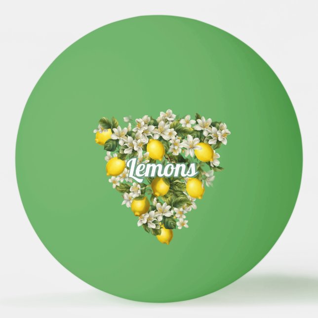 Zitronen Tischtennisball (Vorderseite)