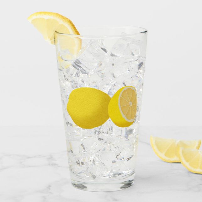 Zitronen trinken Glas (Vorderseite Ice)