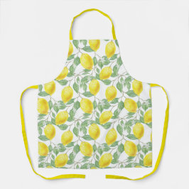 Zitronen und Blätter Design Schürze