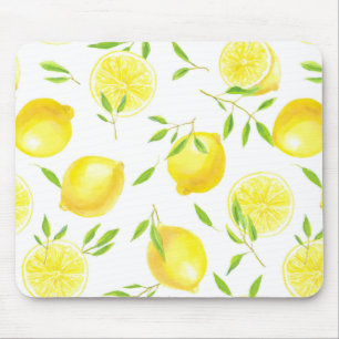Zitronen und Blätter Mousepad