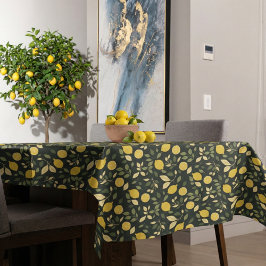 Zitronen und Blätter Tischdecke