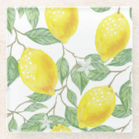 Zitronen und Blätter Untersetzer