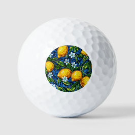 Zitronen- und Blaue Majolika-Druck-Golfbälle Golfball