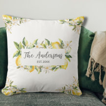 Zitronen und Blumen Florale Botanische Familiennam